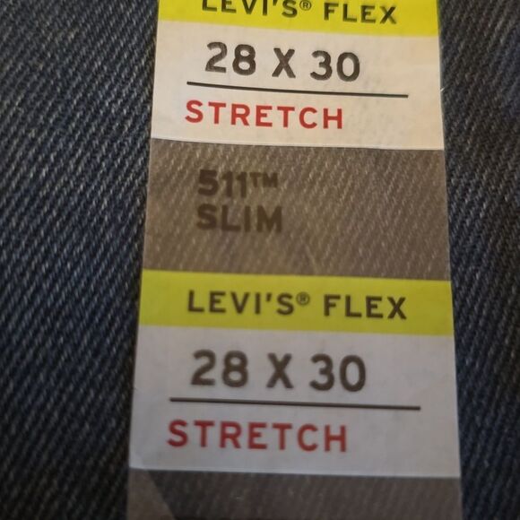 New Levi's 511 Flex 28x30 Men's Dark Wash Slim Straight leg Denim Jeans - Picture 10 of 10